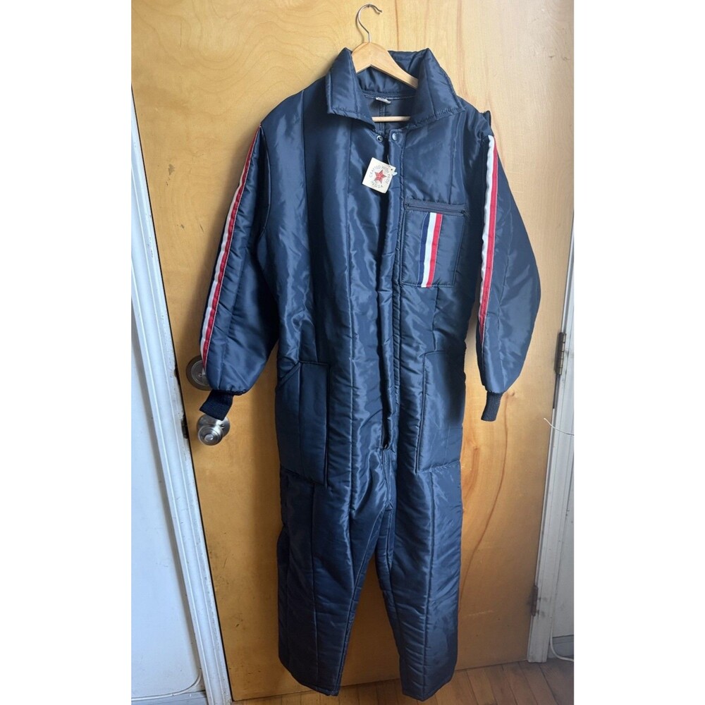 Deadstock 80s Snowmobile Suit RWB Size M